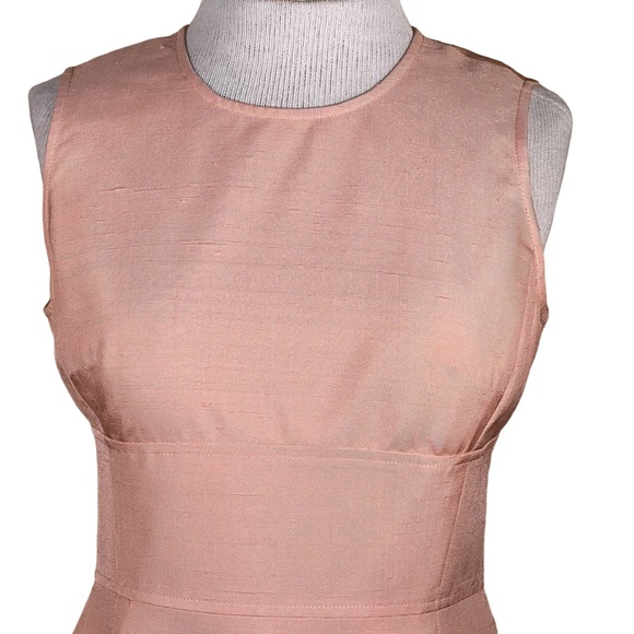 Sara Campbell Petites Women’s Light Peach Silk Tailored Sheath Dress 4 EUC - Picture 2 of 16